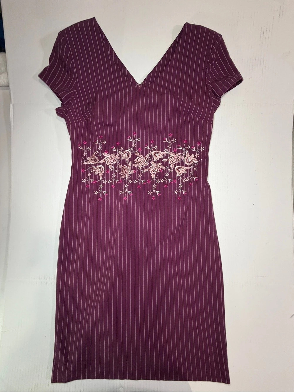 Vintage Y2K J. Peterman Women's Maxi Dress Striped Embroidery Size 16
